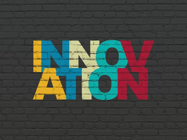 Concept d'entreprise : Innovation sur fond de mur — Photo