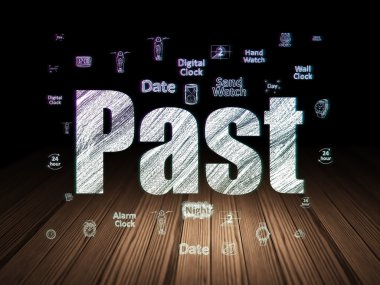 Zaman kavramı: grunge karanlık oda geçmişte