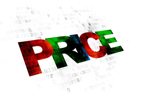 Reklamkoncept: pris på digital bakgrund — Stockfoto