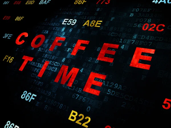 Timeline concept: Coffee Time on Digital background — Stock Photo, Image