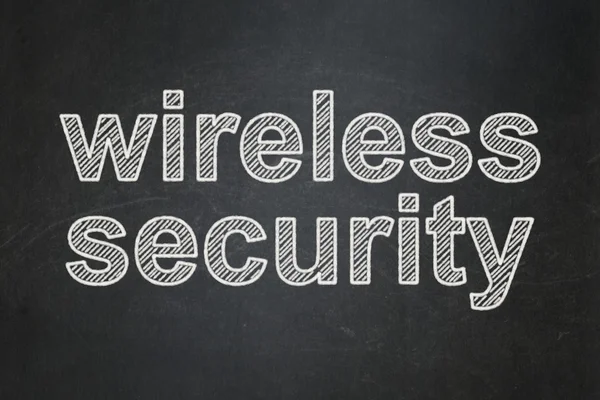 Concetto di privacy: sicurezza wireless su sfondo lavagna — Foto Stock