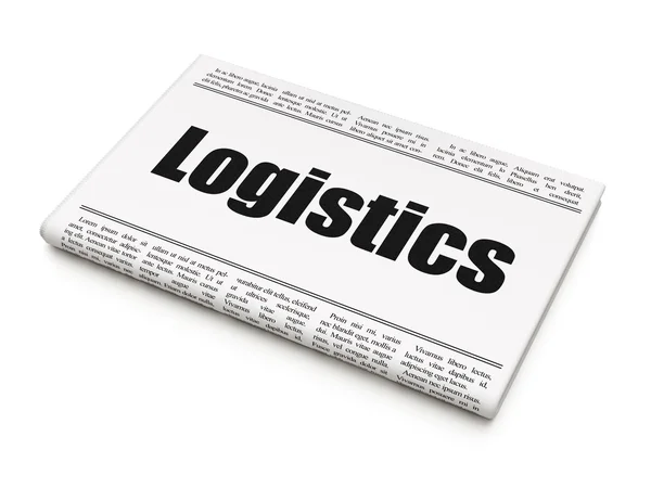 Concept d'entreprise : titre du journal Logistique — Photo