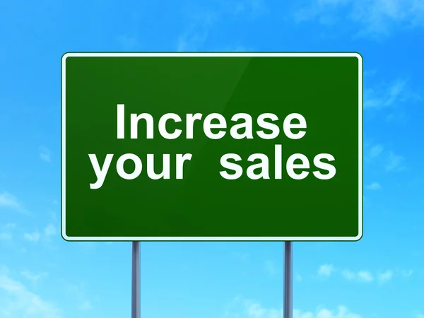 Business concept: Increase Your  Sales on road sign background — Stok fotoğraf