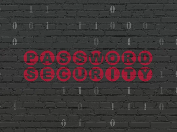 Концепція захисту: безпека паролів на тлі стіни — стокове фото