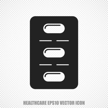Health vector Pills Blister icon. Modern flat design.