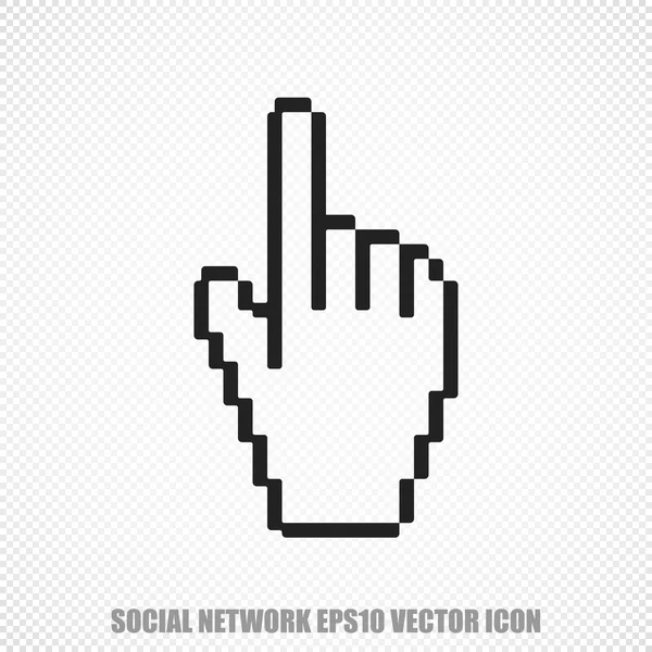 Vetor de mídia social ícone do cursor do mouse. Design plano moderno . — Vetor de Stock