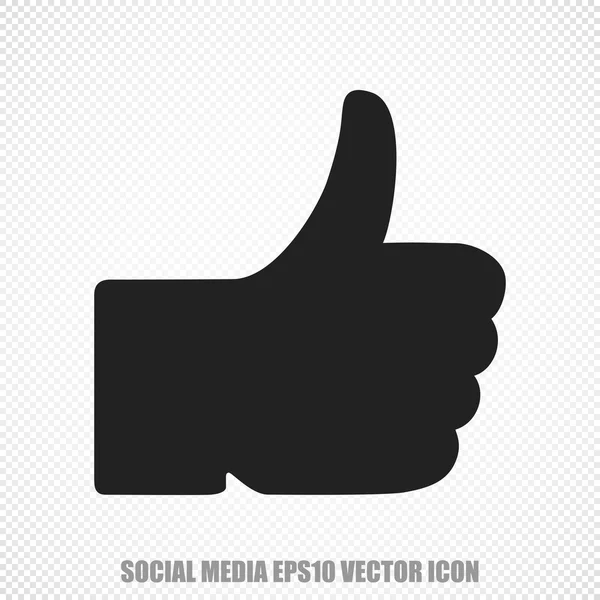 Sociala medier vektor tummen upp ikonen. Modern platt design. — Stock vektor