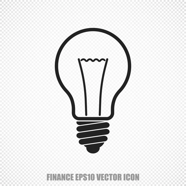 Finanças vetor Lâmpada ícone. Design plano moderno . — Vetor de Stock