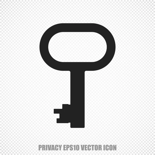 Icône clé vectorielle de confidentialité. Design plat moderne . — Image vectorielle