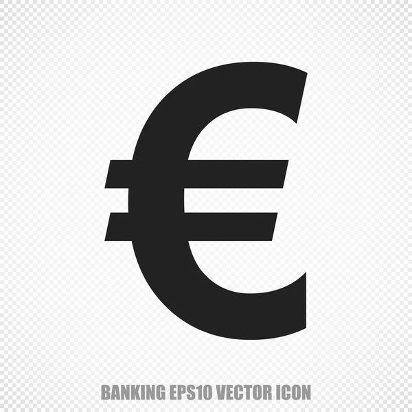 Banken-Vektor Euro-Symbol. modernes flaches Design. — Stockvektor