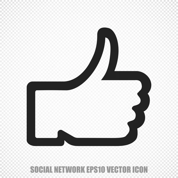 Social media vector Thumb Up icon. Modern flat design. — Stock Vector