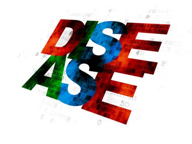 Sağlık kavramı: hastalık dijital arka plan üzerinde