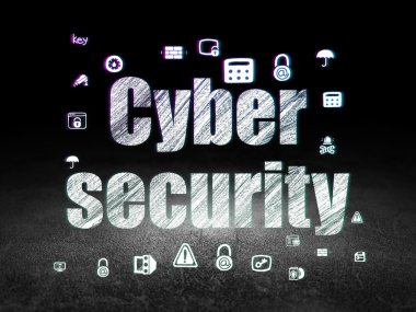 Security concept: Cyber Security in grunge dark room
