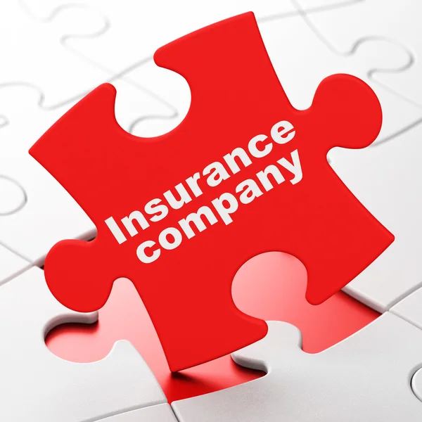 Versicherungskonzept: Versicherungsgesellschaft vor Rätsel-Hintergrund — Stockfoto