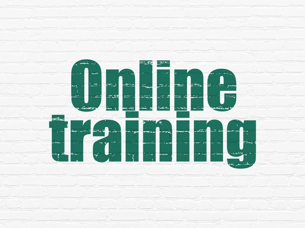Onderwijs concept: online training op muur achtergrond — Stockfoto