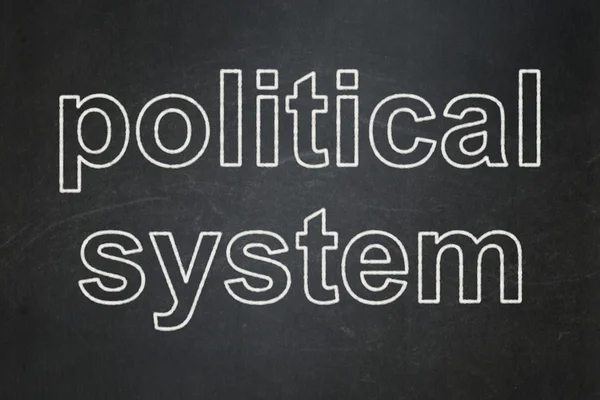 Concepto político: Sistema político sobre fondo de pizarra —  Fotos de Stock