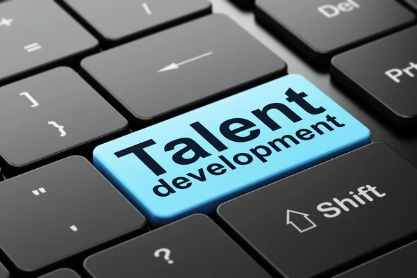 Concept d'éducation : Talent Development sur fond de clavier d'ordinateur — Photo