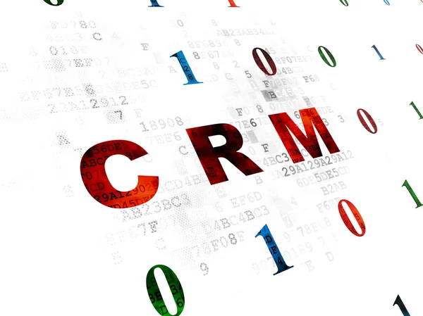 Conceito de negócio: CRM em fundo digital — Fotografia de Stock