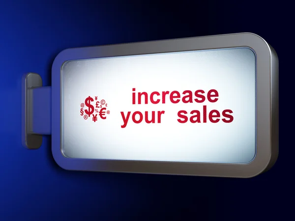 Finance concept: Increase Your  Sales and Finance Symbol on billboard background — Stock Photo, Image