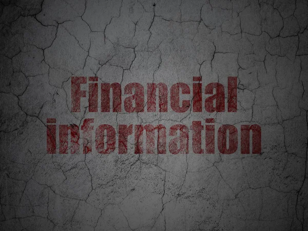 Фінансова концепція: Фінансова інформація на фоні гранжевої стіни — стокове фото