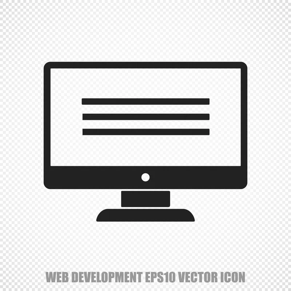Web design vector Monitor icon. Modern flat design. — Stock Vector