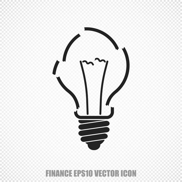 Finanz-Vektor Glühbirnen-Symbol. modernes flaches Design. — Stockvektor