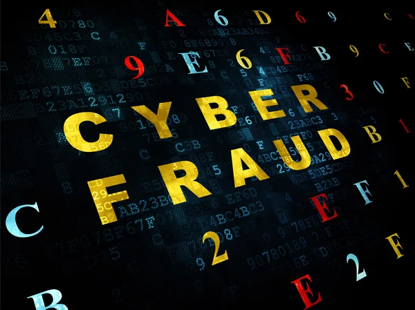 Säkerhetskoncept: Cyber bedrägeri på digital bakgrund — Stockfoto