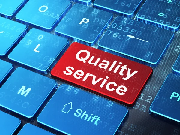 Business concept: Quality Service on computer keyboard background — Stock Photo, Image