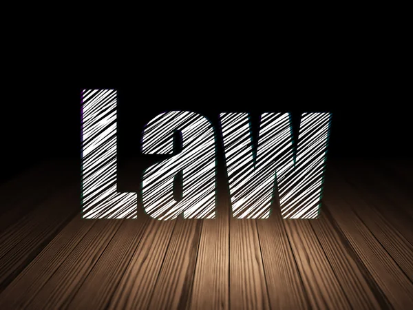 Понятие закона: Закон в гранж-темной комнате — стоковое фото