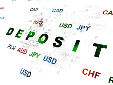 Para birimi kavramı: dijital arka plan mevduat