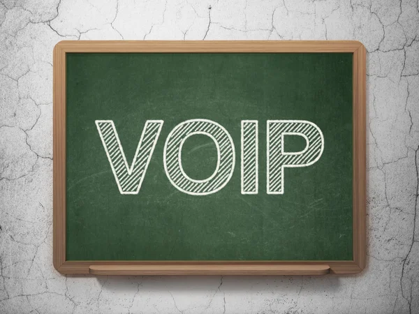 Web ontwikkelingsconcept: Voip op schoolbord achtergrond — Stockfoto