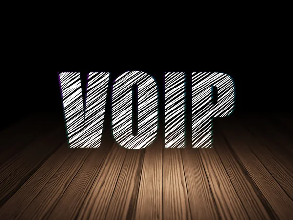 Web tasarım konsepti: VoIP grunge karanlık odada — Stok fotoğraf