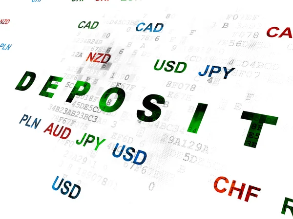 Para birimi kavramı: dijital arka plan mevduat