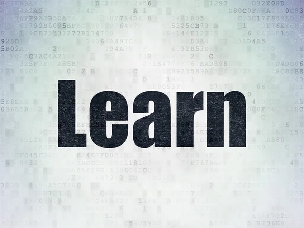 Konzept studieren: Lernen auf digitalem Datenpapier Hintergrund — Stockfoto