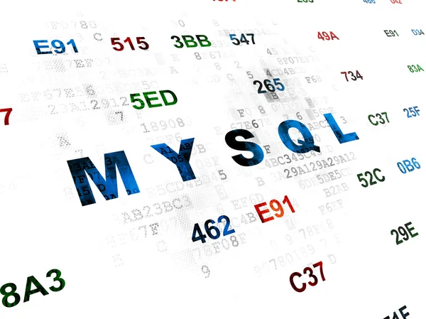 Databasen koncept: Mysql på Digital bakgrund — Stockfoto