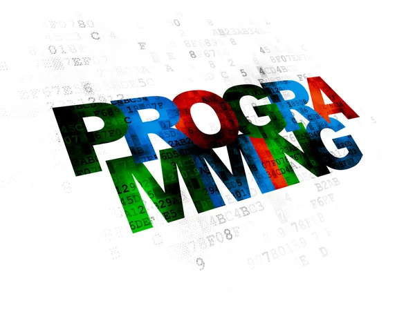 Concepto de programación: Programación sobre fondo digital —  Fotos de Stock