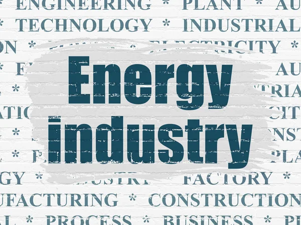 Manufacuring koncept: Energetický průmysl na pozadí zdi — Stock fotografie