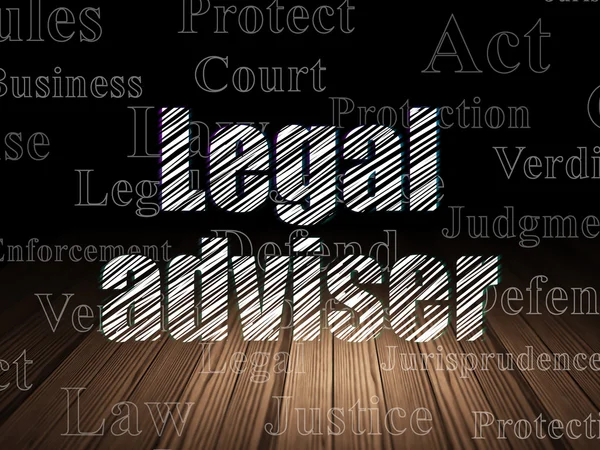 Law concept: Legal Adviser in grunge dark room — Stock Photo, Image