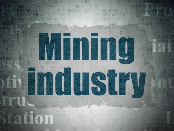 Industry concept: Mining Industry on Digital Data Paper background