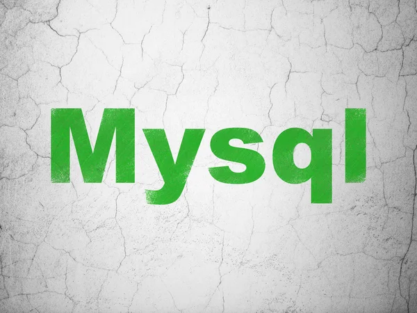 Programmering-konceptet: Mysql på väggen bakgrund — Stockfoto