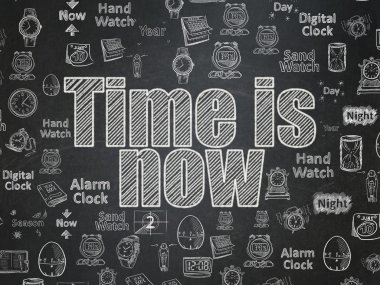 Zaman çizelgesi kavramı: Zaman Şimdi Okul yönetim kurulu arka planda