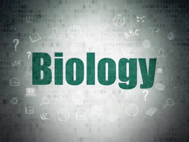 Eğitim kavramı: biyoloji dijital veri kağıt arka plan üzerinde