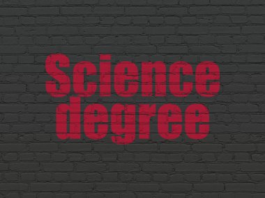 Bilim kavramı: bilim derecesi duvar arka plan üzerinde