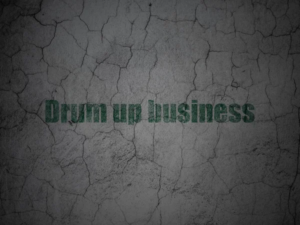 Concept de financement : Drum up entreprise sur fond de mur grunge — Photo