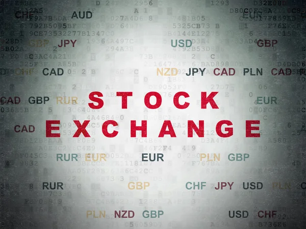 Finance concept: Stock Exchange on Digital Data Paper background — Stock Photo, Image