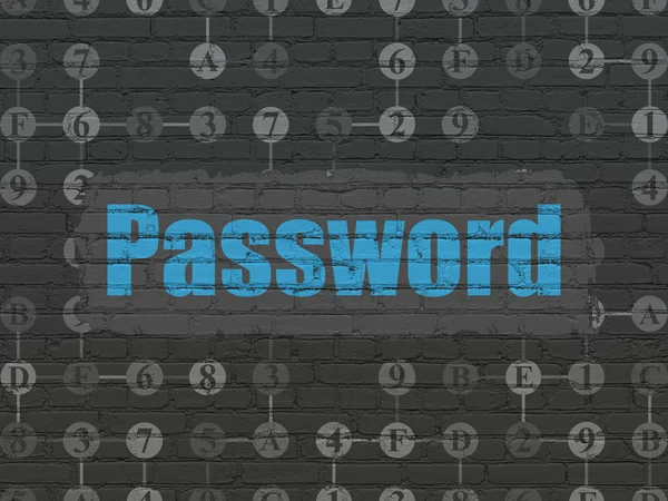 Security concept: Password on wall background — Stock Photo, Image