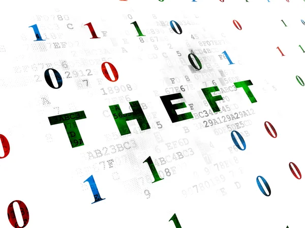 koruma kavramı: dijital arka plan üzerine hırsızlık