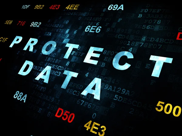 Conceptul de confidențialitate: Protejarea datelor pe fundal digital — Fotografie, imagine de stoc