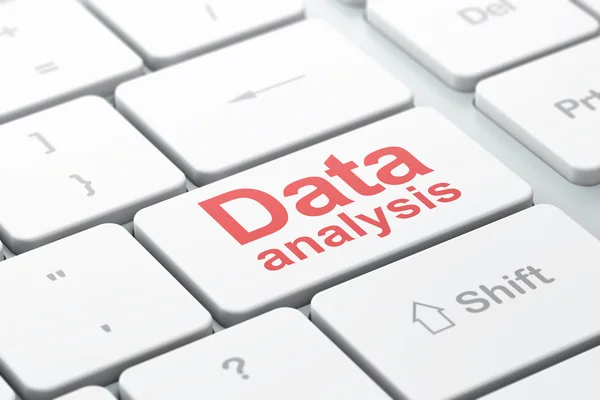 Veri kavramı: veri analizi bilgisayar klavye arka plan üzerinde — Stok fotoğraf