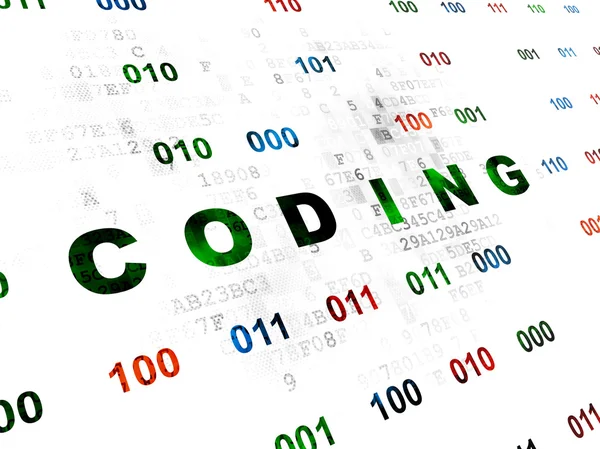 Concetto di software: Codifica su sfondo digitale — Foto Stock